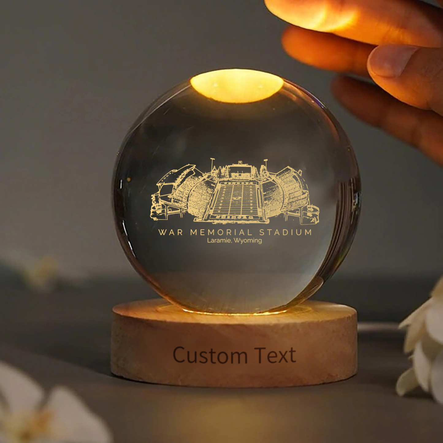 War Memorial Stadium 3D Spherical Crystal Lamp