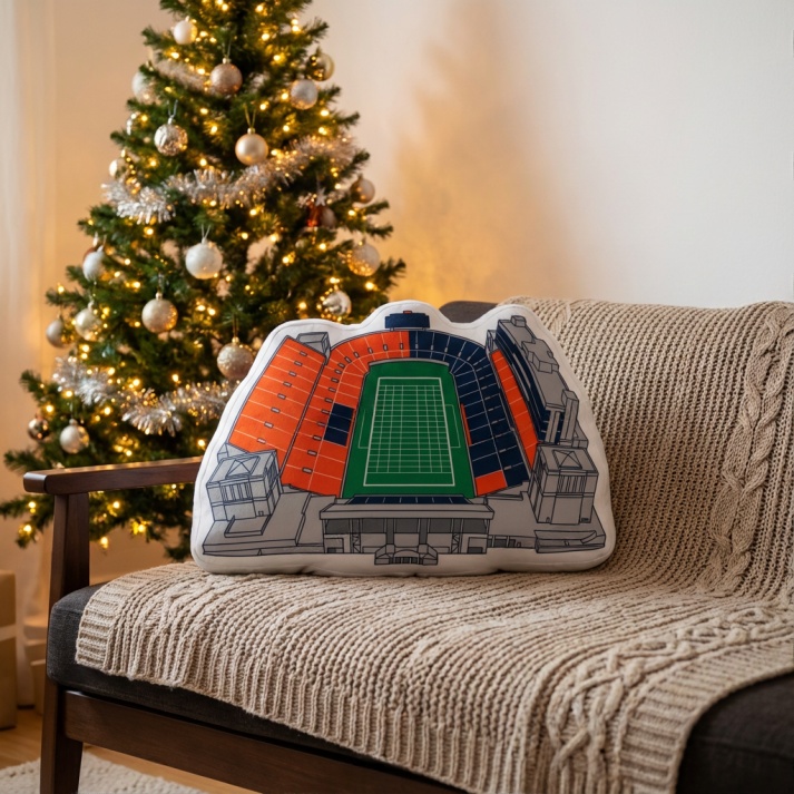 University of Illinois Memorial Stadium Plush Pillow