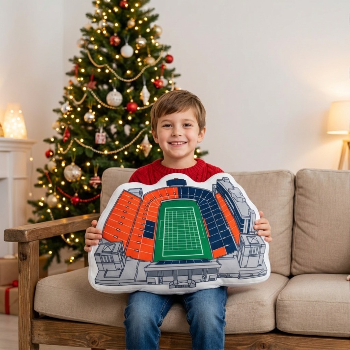 University of Illinois Memorial Stadium Plush Pillow