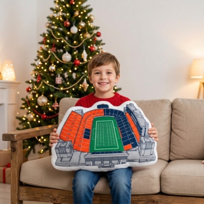 University of Illinois Memorial Stadium Plush Pillow