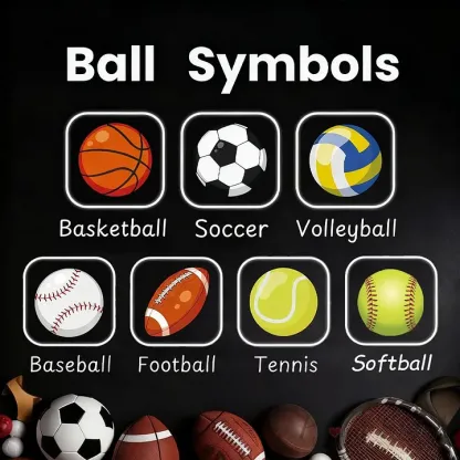 Sports Neon Light Personalized UV Printing Sports Ball and Name Neon Sign