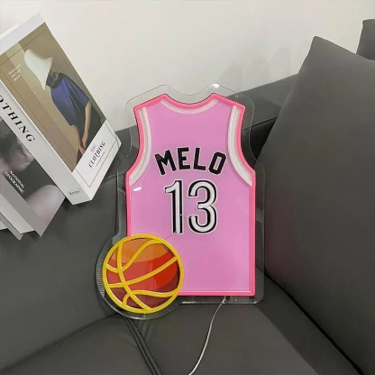 Basketball Jersey Name Neon Sign Custom Led Name Wall Decor Basketball Fans Gifts