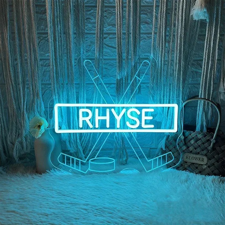 Custom Hockey Name Neon Sign Sports Bedroom Wall Decor