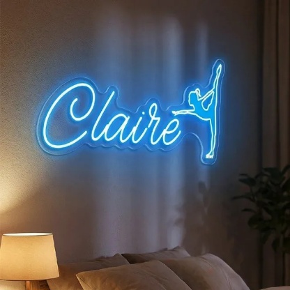 Personalized Gymnastics Neon Sign Custom Athlete Name Decor