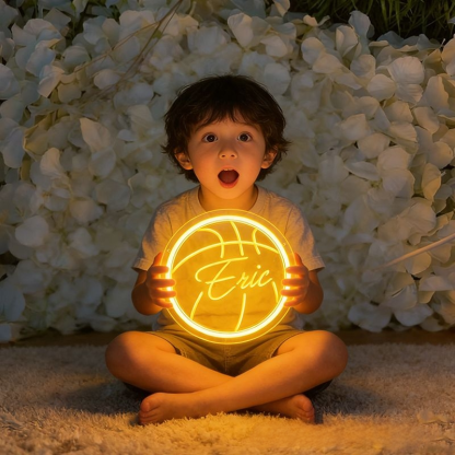 Personalized Neon Sign With Basketball Shape And Customizable Name For Basketball Fans