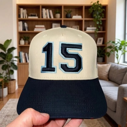 Proudstitch Custom Sports Number and Letter Hat Puff Embroidery Game Day Baseball Cap
