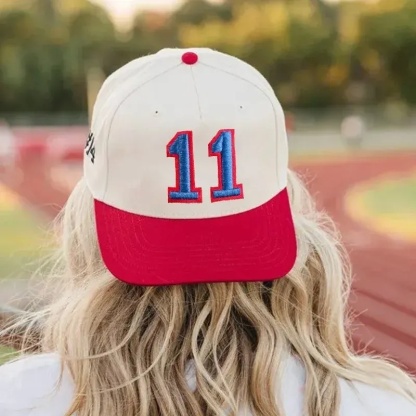 Proudstitch Custom Sports Number and Letter Hat Puff Embroidery Game Day Baseball Cap