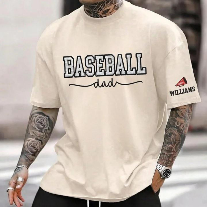 Baseball Mom Dad Glitter Embroidered Washed T-shirt with Side Bow