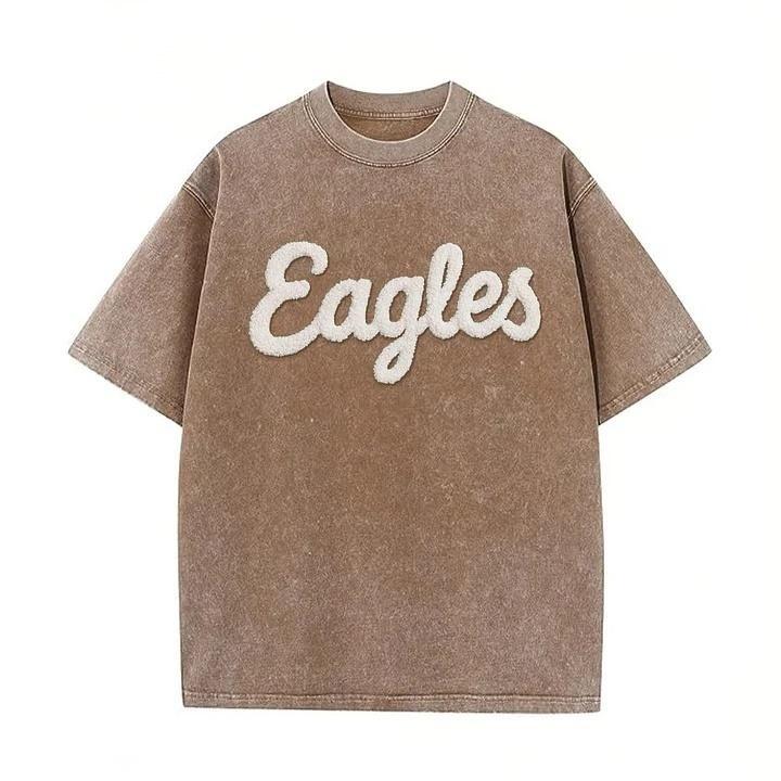 Personalized Chenille YARN EMBROIDERED Game Day Washed T-shirt