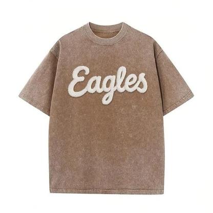 Personalized Chenille YARN EMBROIDERED Game Day Washed T-shirt