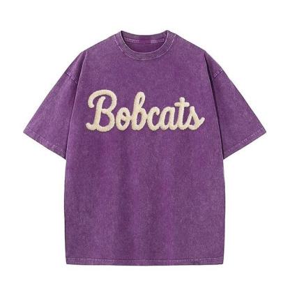 Personalized Chenille YARN EMBROIDERED Game Day Washed T-shirt