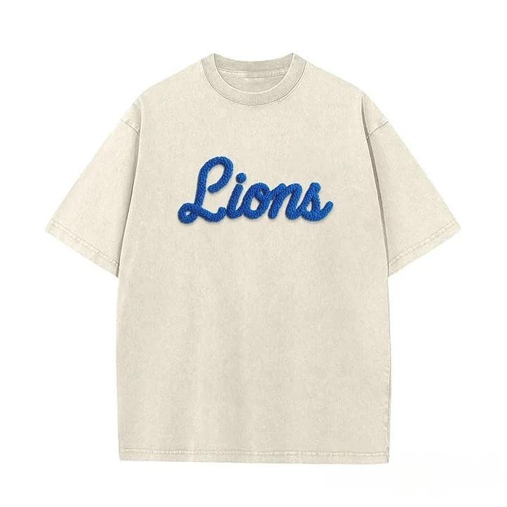 Personalized Chenille YARN EMBROIDERED Game Day Washed T-shirt