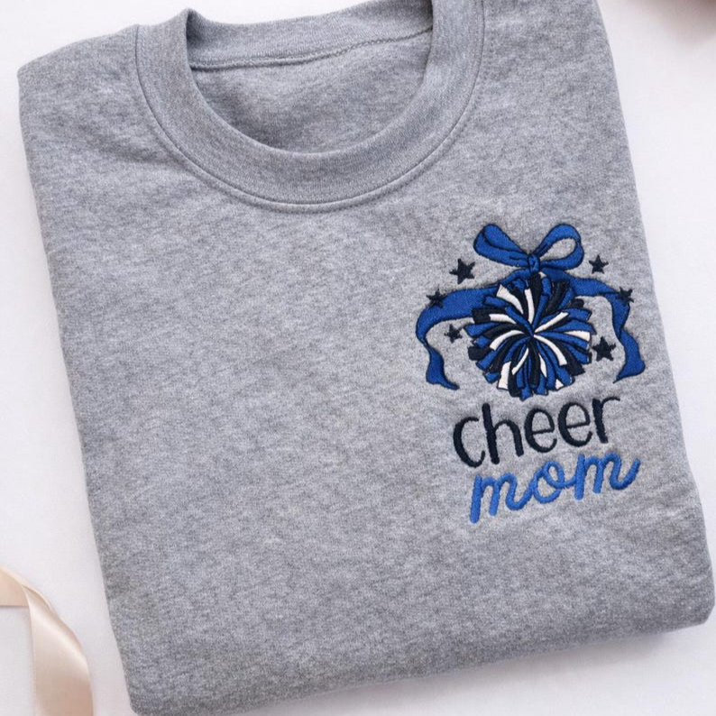 Cheer Mom Embroidered Sweatshirt / Hoodie / Tee