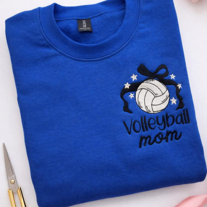 Volleyball Mom Embroidered Sweatshirt / Hoodie / Tee