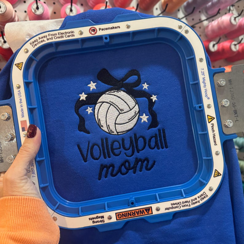 Volleyball Mom Embroidered Sweatshirt / Hoodie / Tee