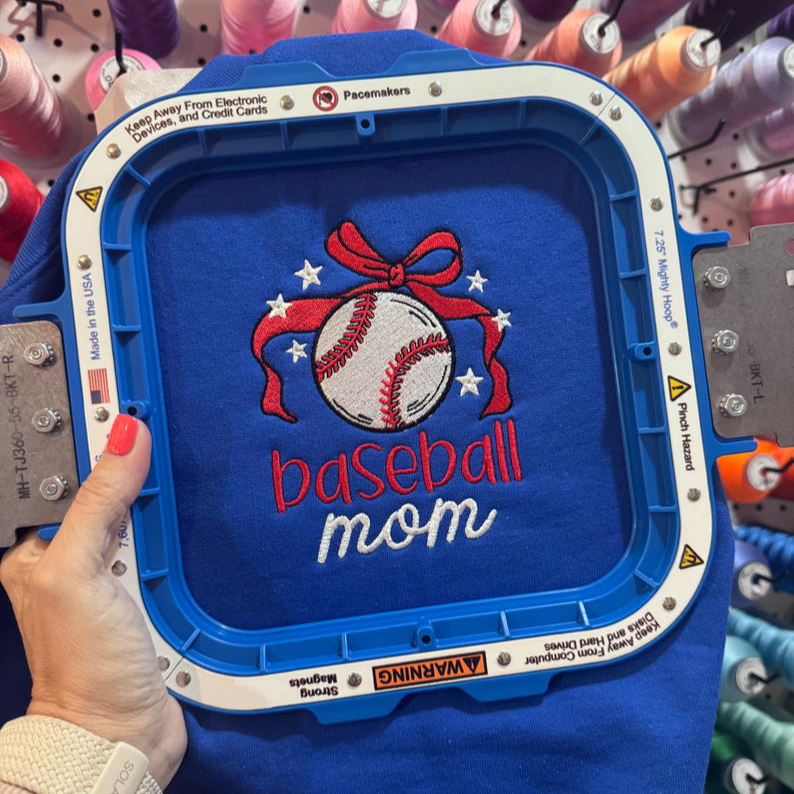 Baseball Mom Embroidered Sweatshirt / Hoodie / Tee