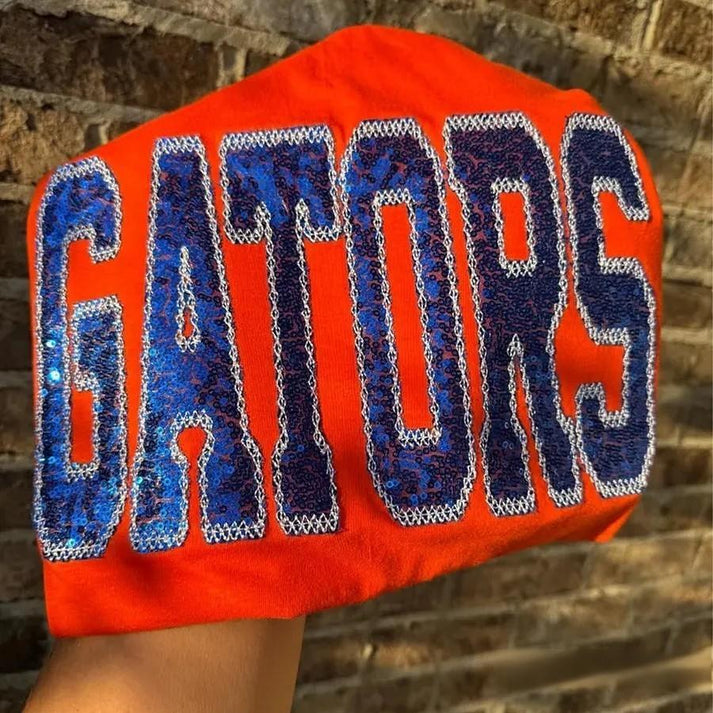 Personalized Sequin Applique Mascot Team Name Sport Mom Game Day Sweatshirt