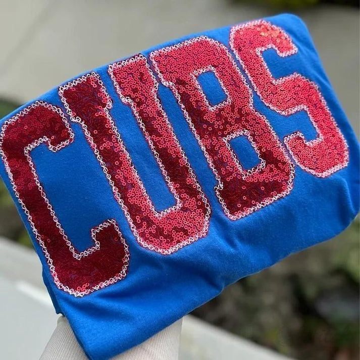 Personalized Sequin Applique Mascot Team Name Sport Mom Game Day Sweatshirt