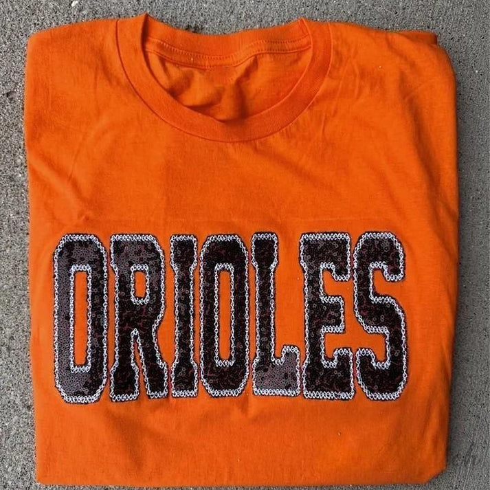Personalized Sequin Applique Mascot Team Name Sport Mom Game Day Sweatshirt