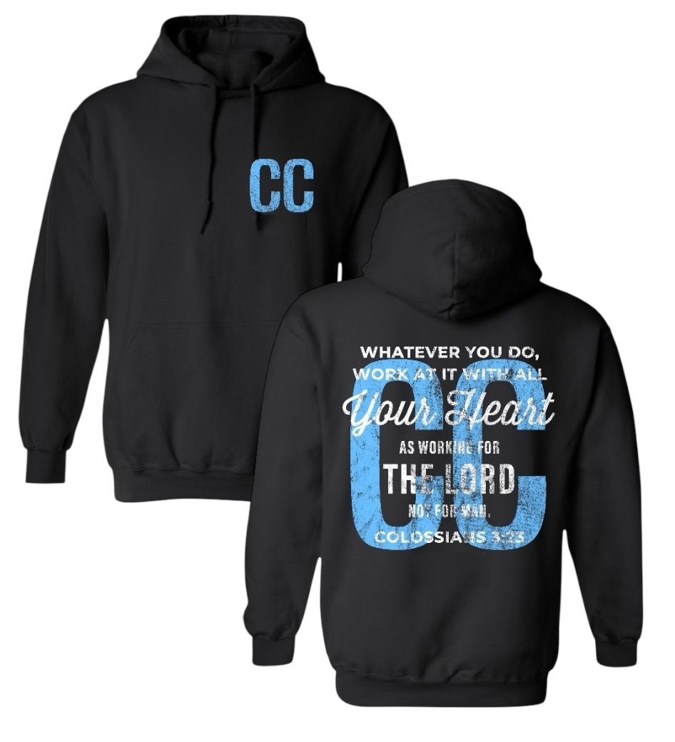 Personalized Christian Sweatshirt – Custom Bible Verse Crewneck “Work With All Your Heart” Colossians 3:23 Faith Gift