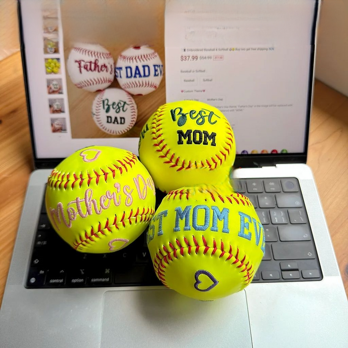 Custom Embroidered Baseball & Softball, Father's Day Gift, Mother's Day Gift