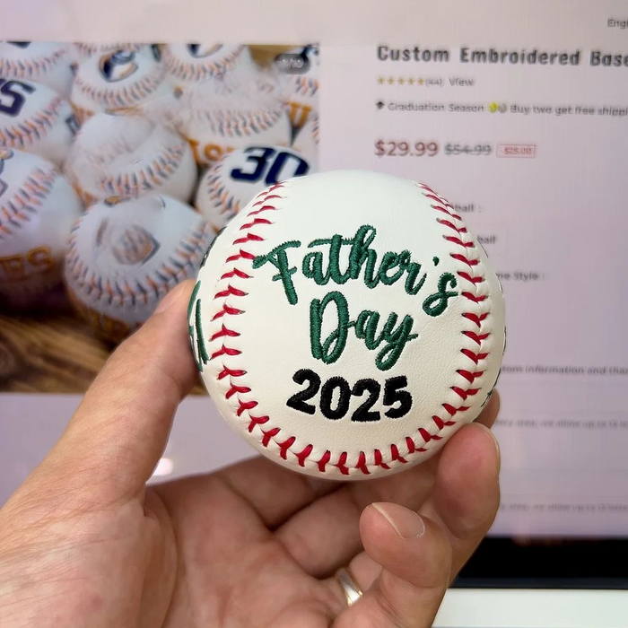 Custom Embroidered Baseball & Softball, Father's Day Gift, Mother's Day Gift