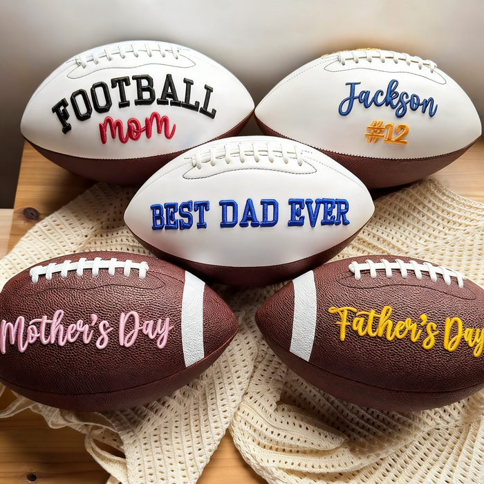 Custom Embroidered Football, Gift for Mom, Gift for Dad