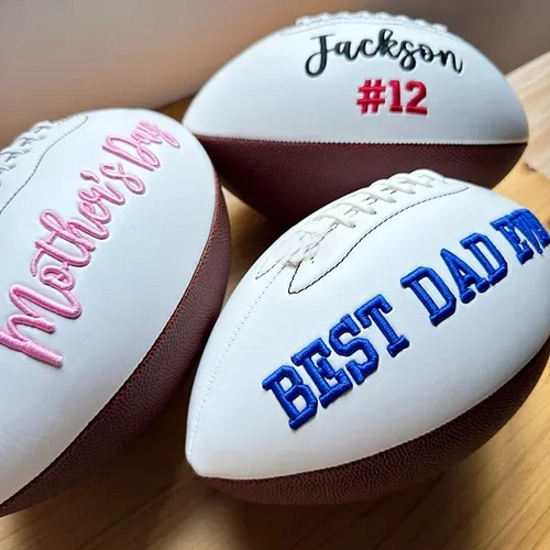 Custom Embroidered Football, Gift for Mom, Gift for Dad