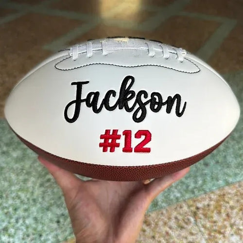 Custom Embroidered Football, Gift for Mom, Gift for Dad