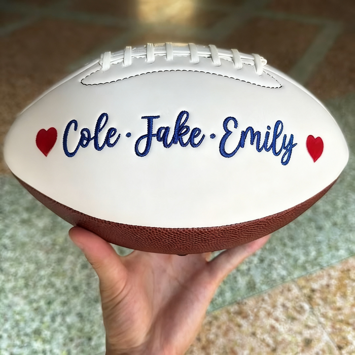Custom Embroidered Football, Gift for Mom, Gift for Dad