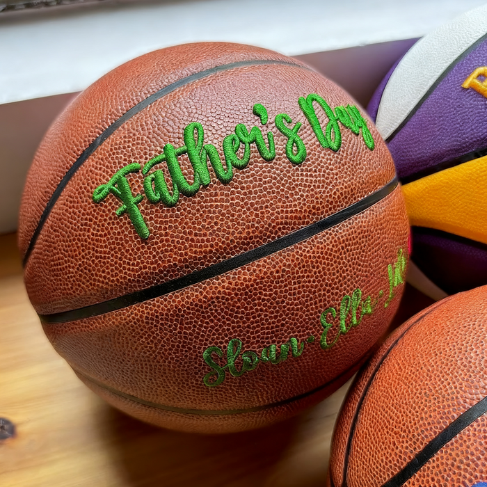 Custom 3D Embroidered Father's Day Basketball, Gift for Mom, Gift for Dad
