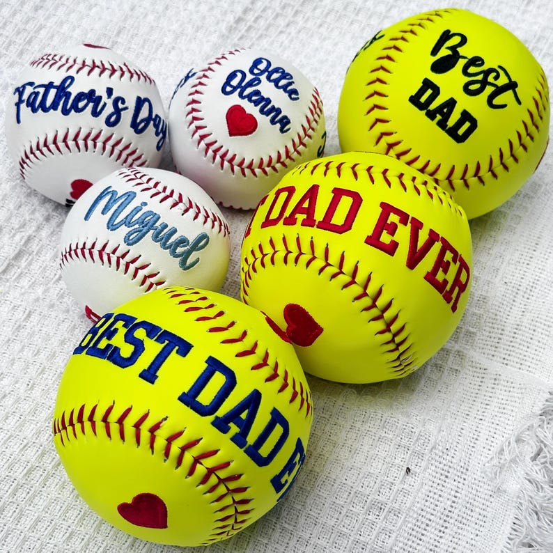 Custom Embroidered Sport Baseball & Softball - Father's Day Gift