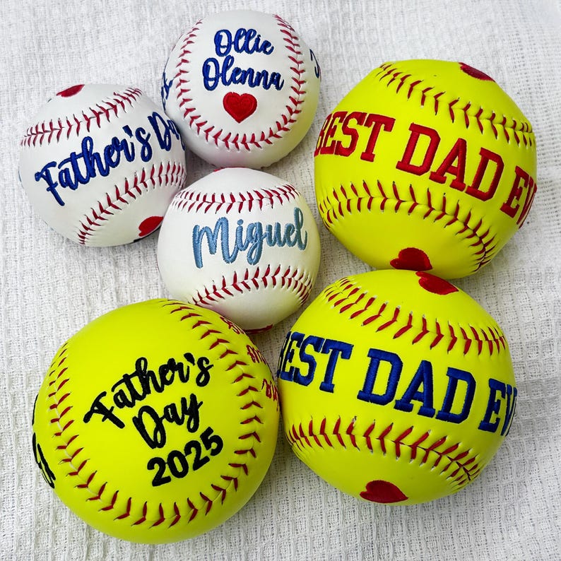 Custom Embroidered Sport Baseball & Softball - Father's Day Gift