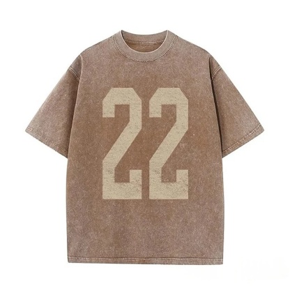 Custom Vintage Varsity Number or Letter Sport Team Washed T-Shirt