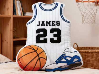 Custom Jersey Pillow,Personalized Basketball Jersey Pillow with Number,Basketball Lover Player Gift,Sports Pillow,Kids Gift,Throw Pillow
