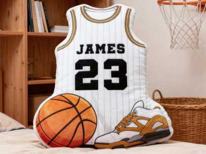 Custom Jersey Pillow,Personalized Basketball Jersey Pillow with Number,Basketball Lover Player Gift,Sports Pillow,Kids Gift,Throw Pillow