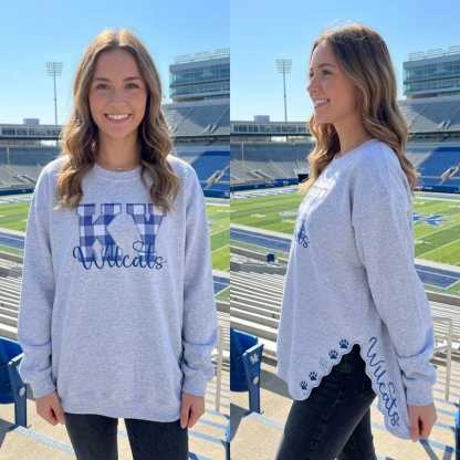 Custom Embroidered Game Day School/Team Spirit Sweatshirt | Personalized Mascot Embroidered Crewneck