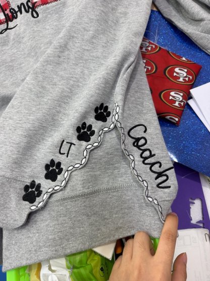 Custom Embroidered Game Day School/Team Spirit Sweatshirt | Personalized Mascot Embroidered Crewneck