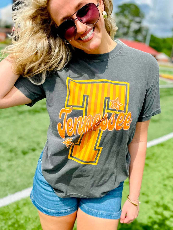 Personalized Team Spirit Letter T-Shirt – Custom School Mascot & Team Name Graphic Tee