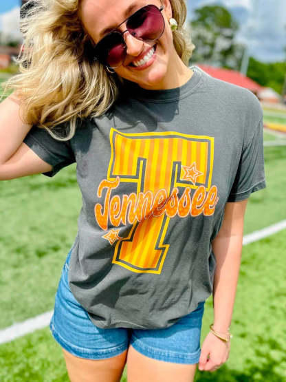 Personalized Team Spirit Letter T-Shirt – Custom School Mascot & Team Name Graphic Tee