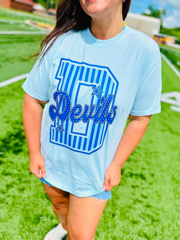 Personalized Team Spirit Letter T-Shirt – Custom School Mascot & Team Name Graphic Tee