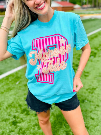 Personalized Team Spirit Letter T-Shirt – Custom School Mascot & Team Name Graphic Tee
