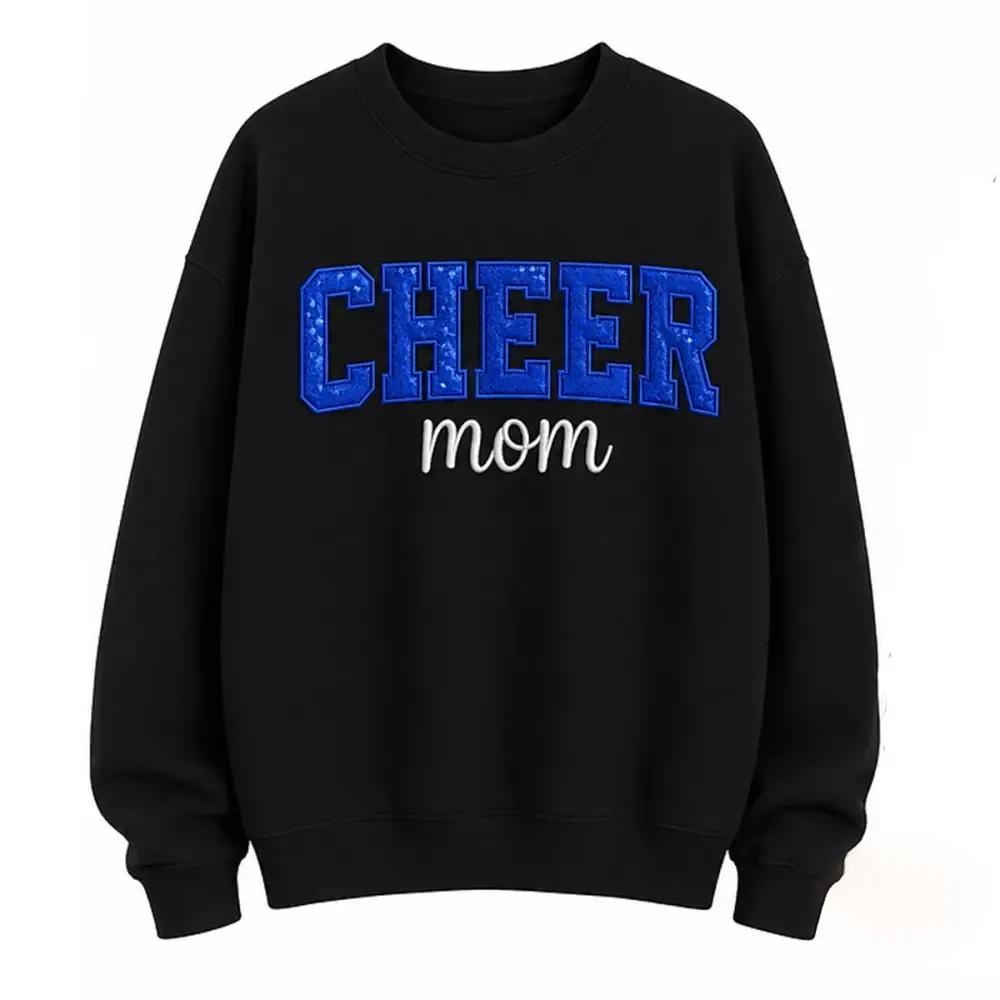 Custom Back Name Rhinestone Cheer Bow Crewneck