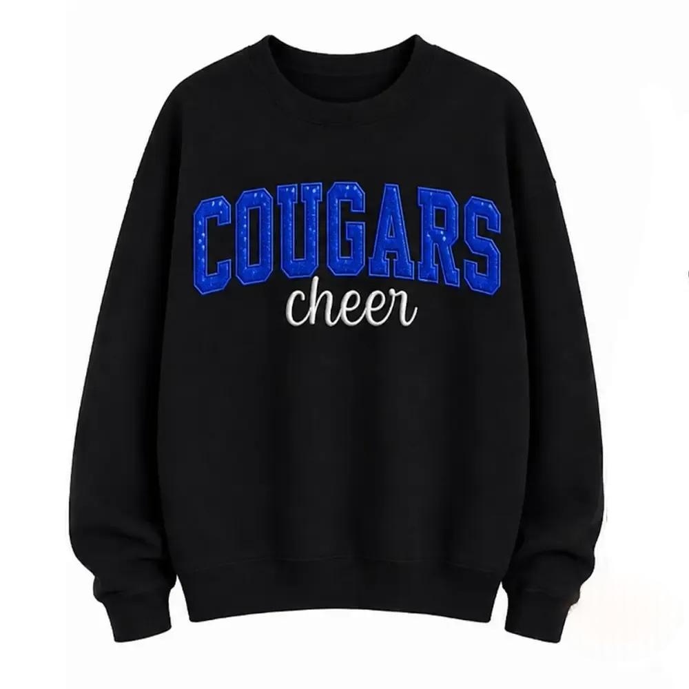 Custom Back Name Rhinestone Cheer Bow Crewneck