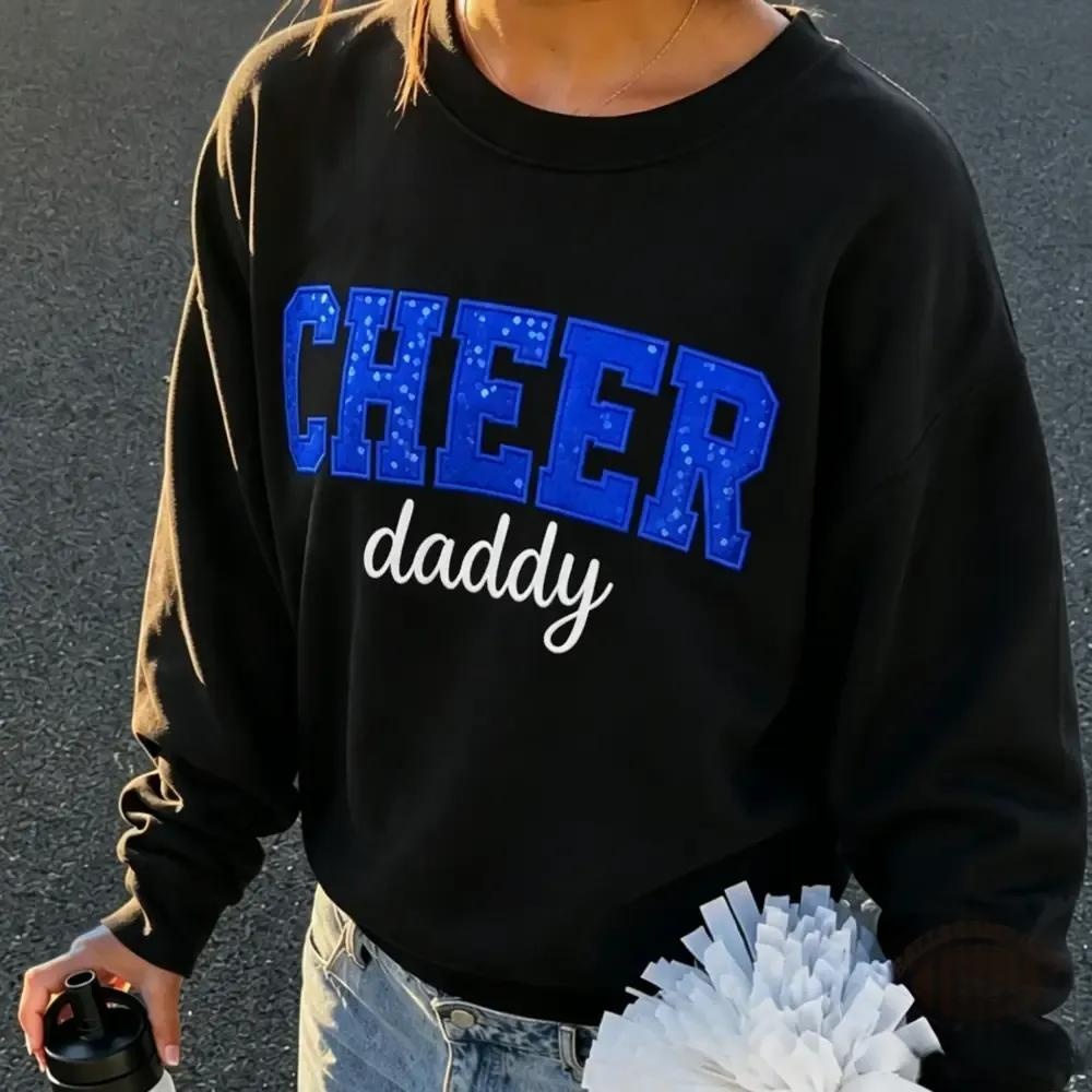 Custom Back Name Rhinestone Cheer Bow Crewneck
