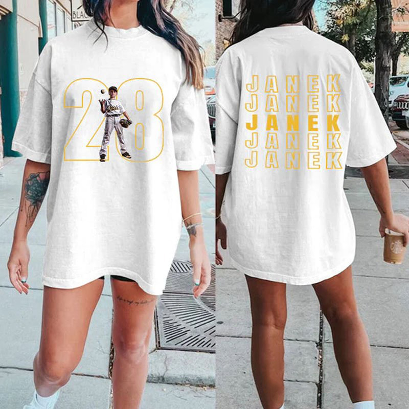 Custom Family Photo Sport T-Shirt Personalized Cheer Tee
