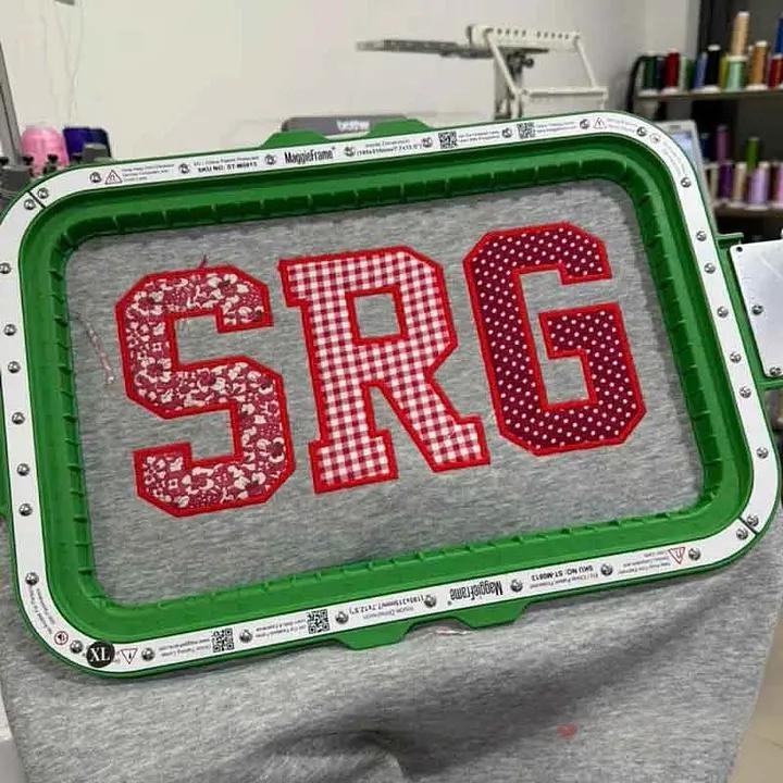 Custom Patchwork Fabric Embroidered Sweatshirt Team and School Name Applique Varsity Letters