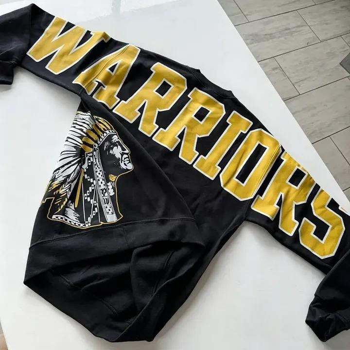 Custom Varsity Crewneck Sweatshirt School Spirit Pullover Casual Top
