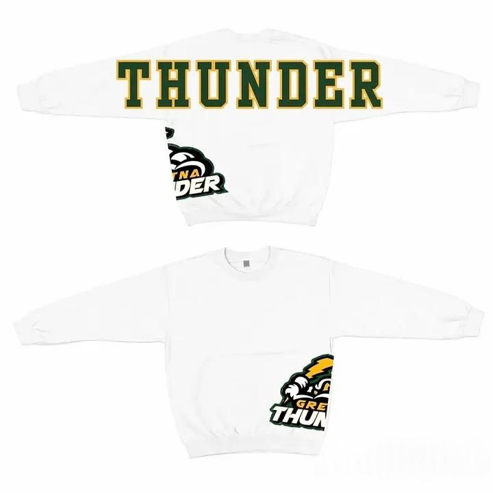 Custom Varsity Crewneck Sweatshirt School Spirit Pullover Casual Top