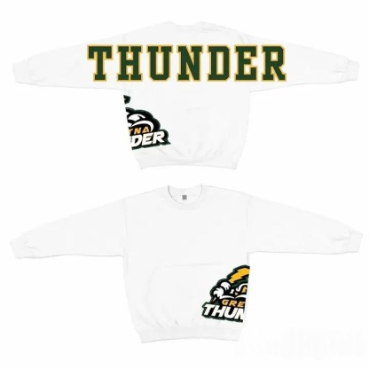 Custom Varsity Crewneck Sweatshirt School Spirit Pullover Casual Top